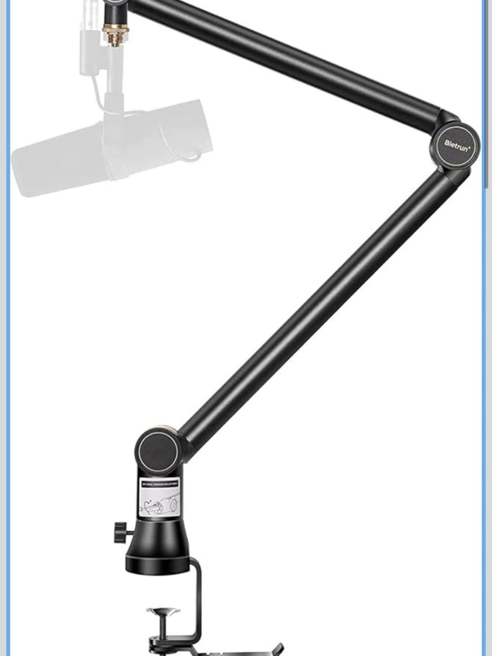 Mic Arm, Premium Microphone Boom Arm with Cable Management, 360°Rotatable Boo...